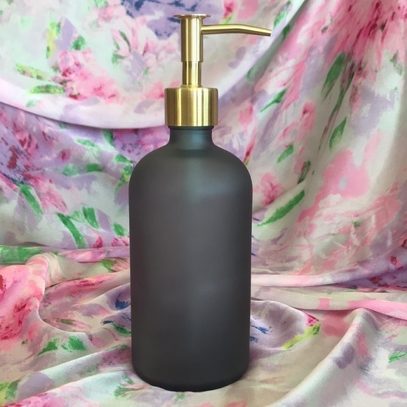 Brand New Yew Design Frosted Glass Soap Dispenser for Bathroom with Metal Pump - Picture 3 of 6